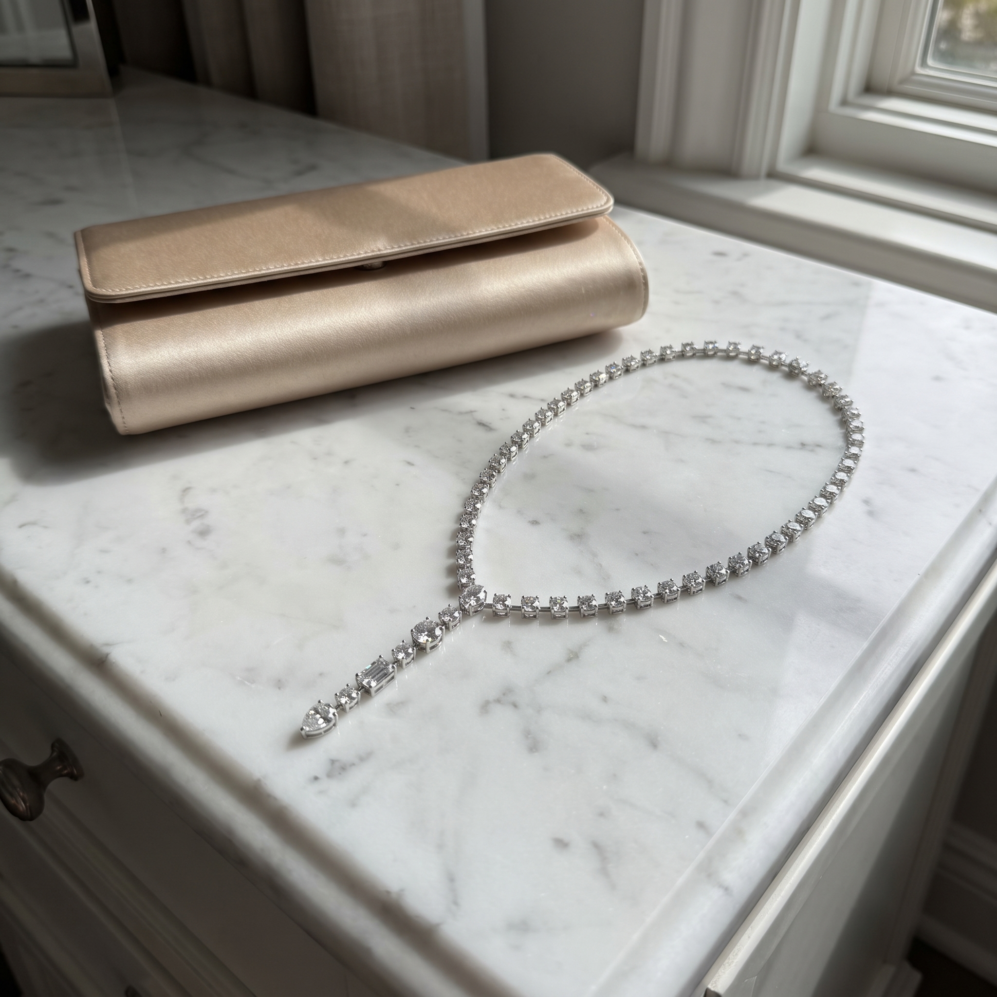 45ct y drop lariat lab grown diamond necklace